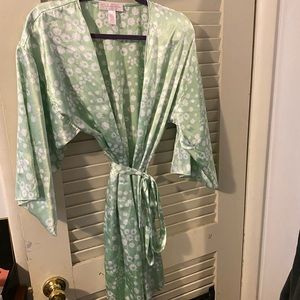 Oscar de la renta pink label S silk kimono floral